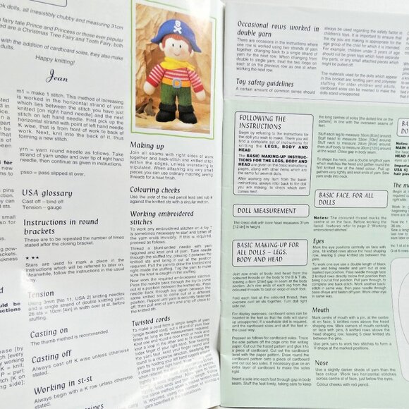Jean Greenhowe's Storybook Dolls Pattern Booklet Double Knit DIY Vintage 1996 UK - Picture 2 of 9